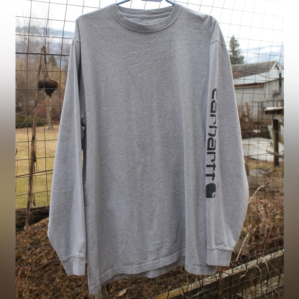 Carhartt Men's Long Sleeve Shirt in Heather Gray